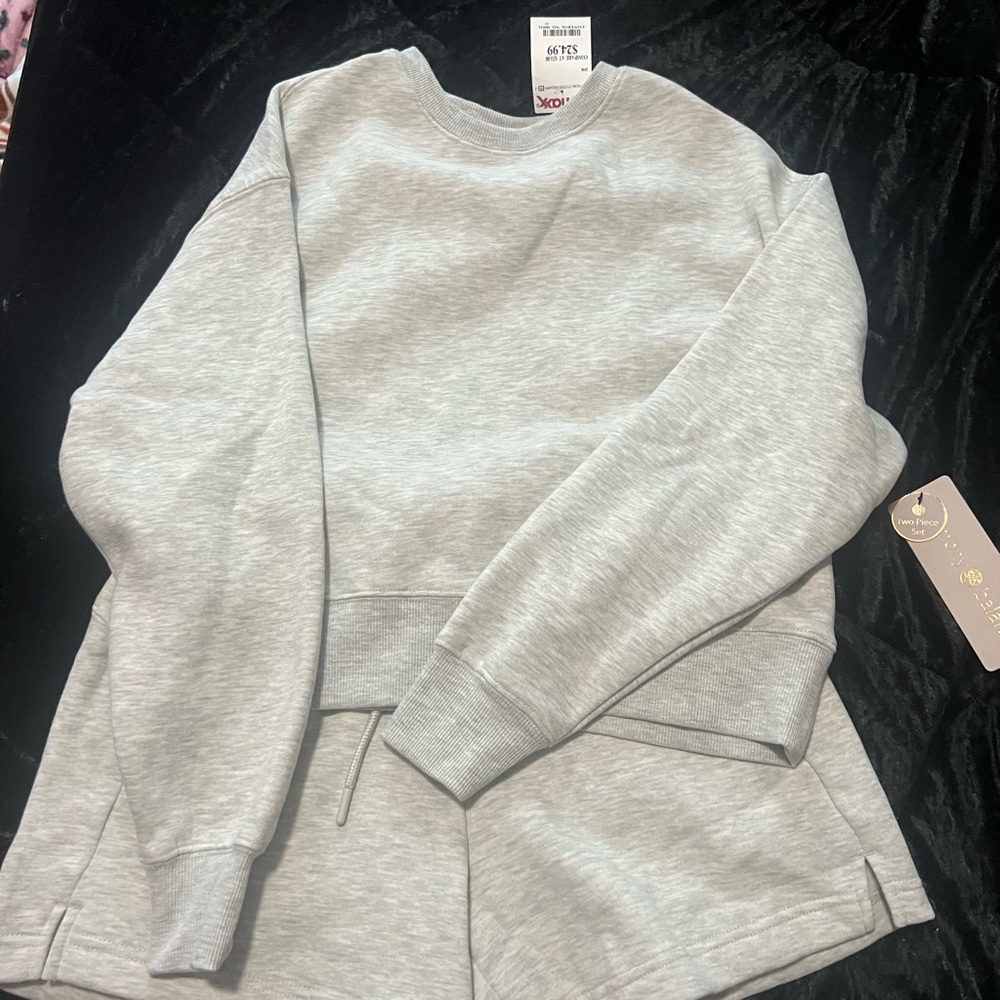 Gray Sweatshirt and Shorts Set from Tj max brand new